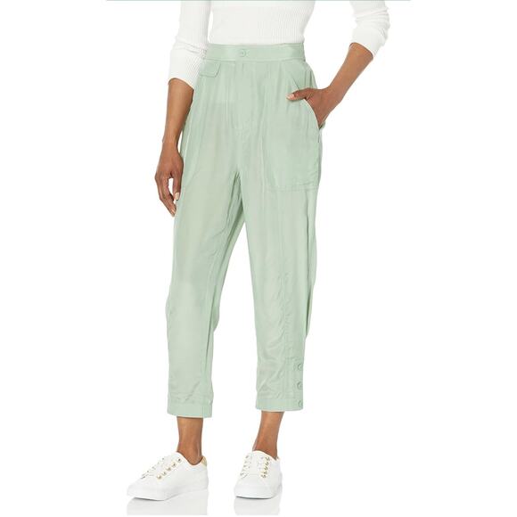 Equipment Mathys Sage Green Modal Silk Blend Cropped Pants Size 0 - Picture 1 of 11